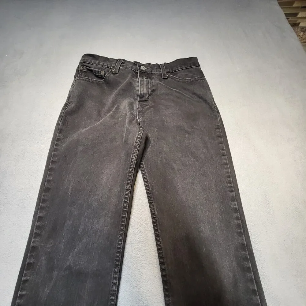 Levi's 511 Jeans Mens 30x32 Black Slim Straight Leg Stretch Distressed